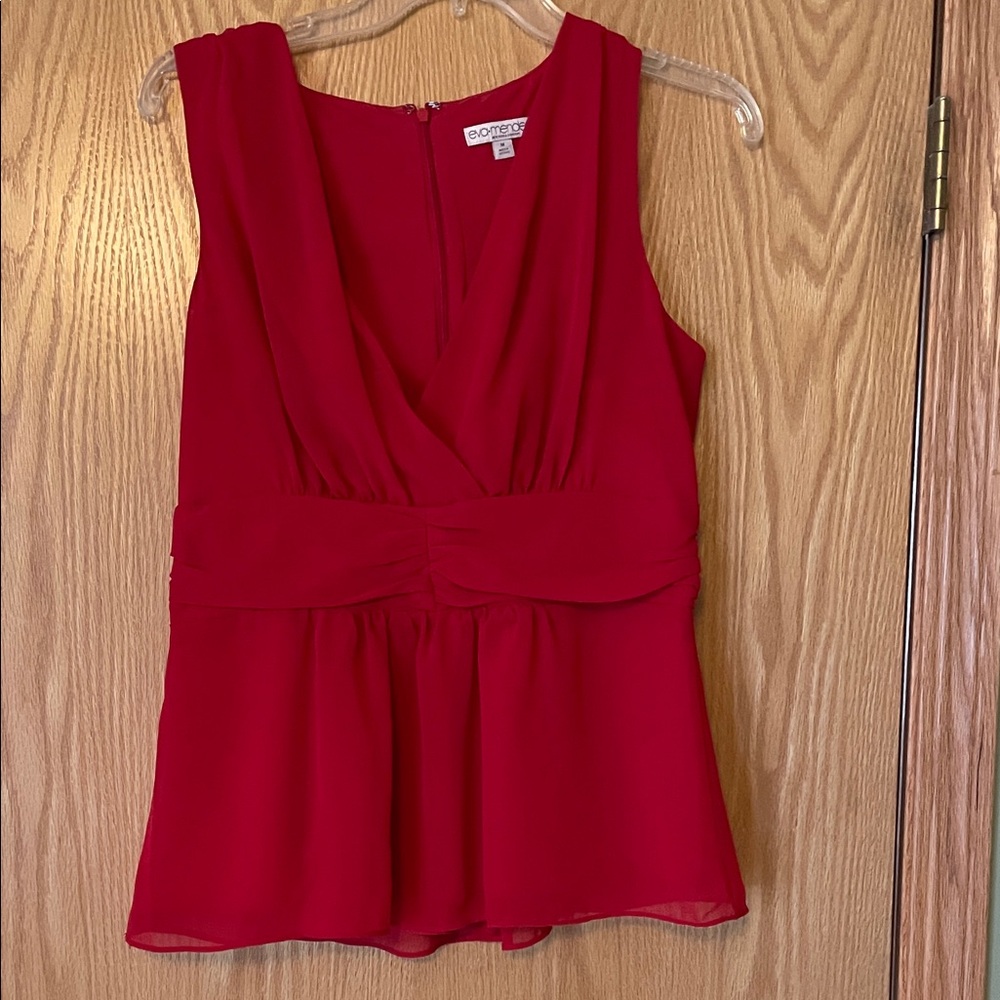 Eva Mendes for New York & Company Red Sleeveless Blouse